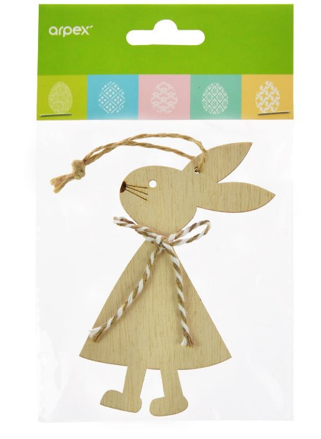 Drewniana zawieszka - zajączek Wielkanoc Arpex
