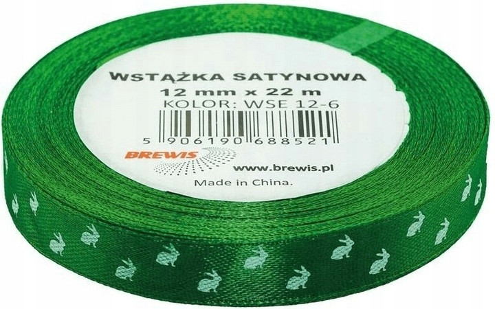 Wstążka satynowa Wielkanoc 12mmx22m WSE12-6 Brewis