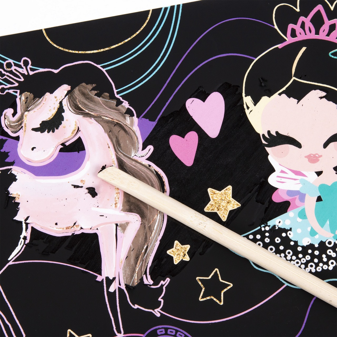 Wydrapywanka - 6 arkuszy z szablonem Wróżki - KIDEA