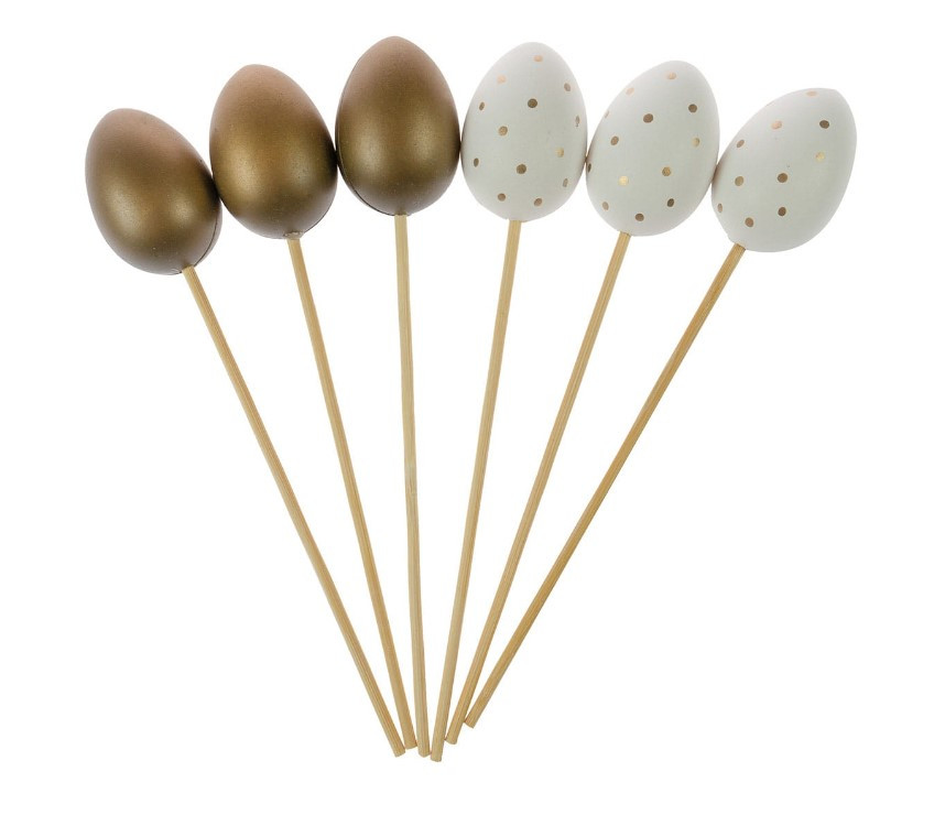 Jajeczka na piku glamour 6szt Wielkanoc Arpex