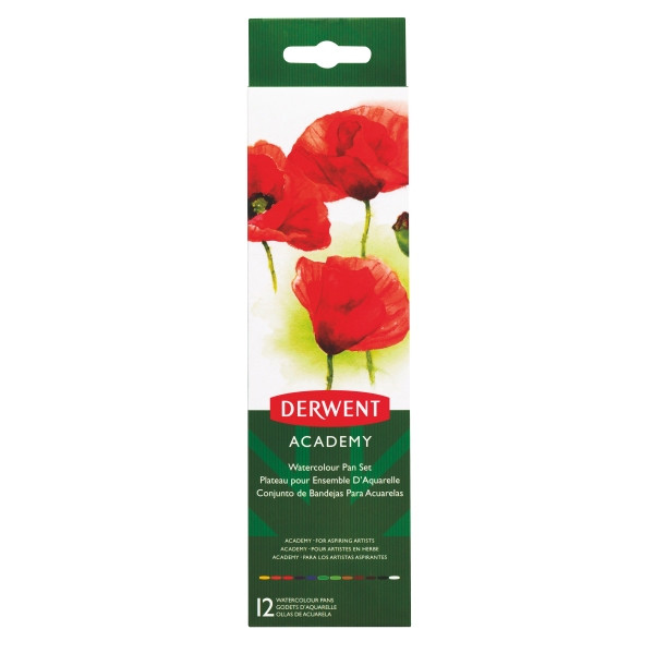 Zestaw farb akwarelowych D.Pan Derwent Academy 12 kolorów