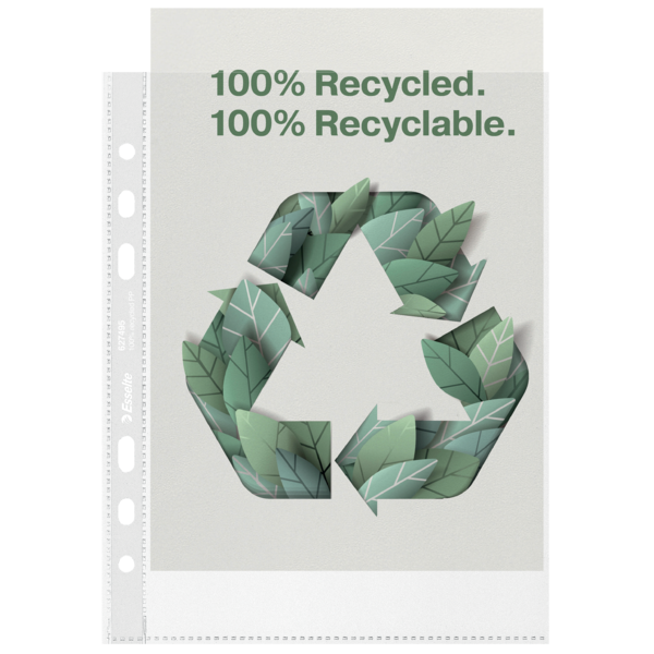 Koszulka Esselte 100% Recycled Premium A5/100 groszkowa 70mic