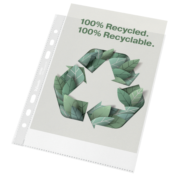 Koszulka Esselte 100% Recycled Premium A5/100 groszkowa 70mic