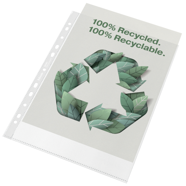 Koszulka Esselte 100% Recycled Premium A4/50 groszkowa 100mic