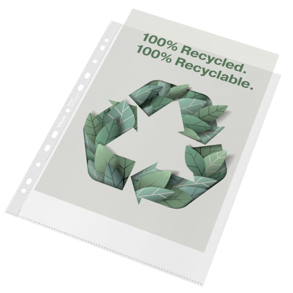 Koszulka Esselte 100% Recycled Premium A4/100 Maxi groszkowa 100mic