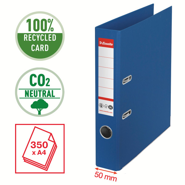 Segregator Esselte No.1 A4/50, neutralny pod względem emisji CO2, niebieski