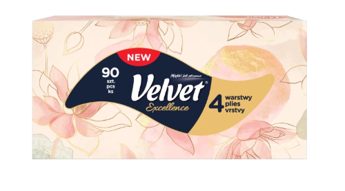 Chusteczki Velvet Excellence 4 warstwy 90szt.