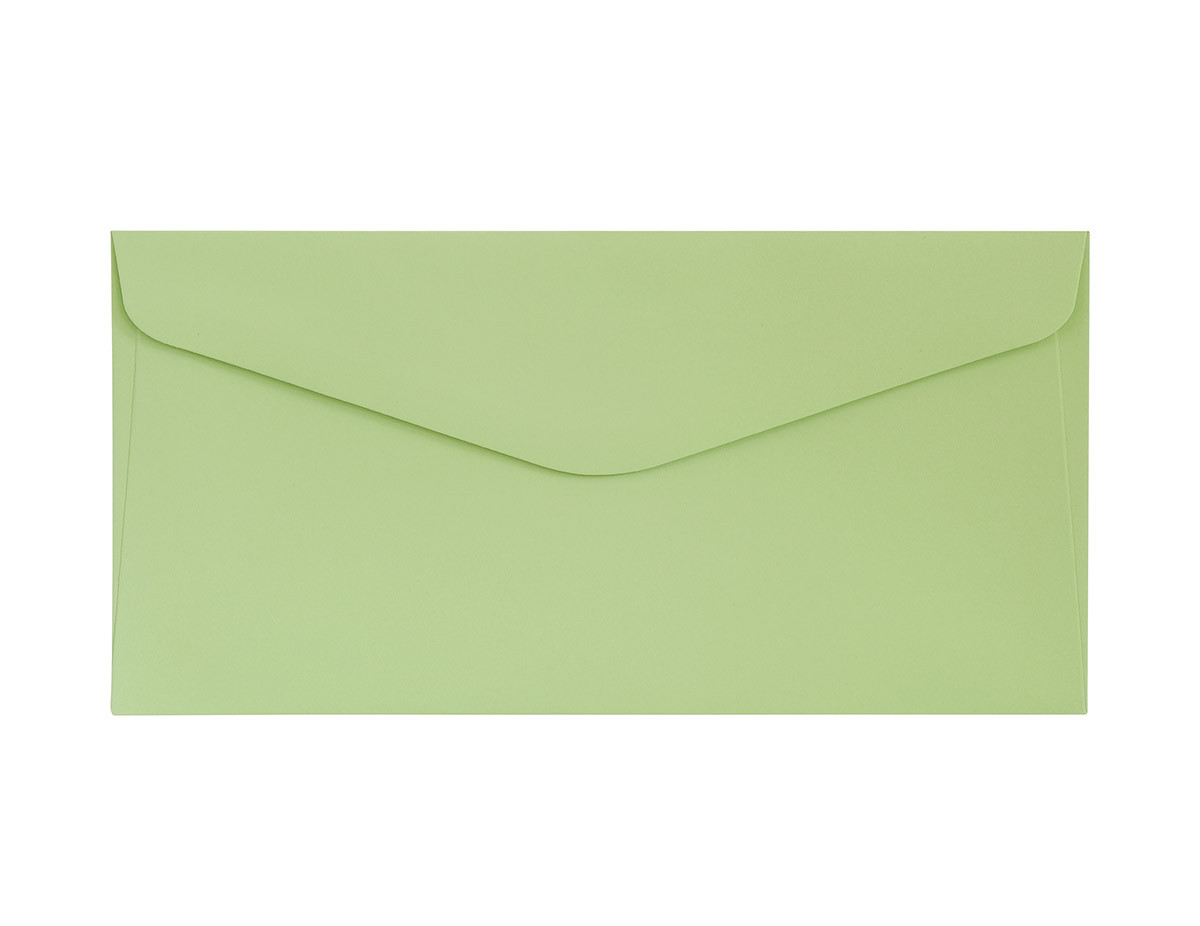 Koperta DL jasnozielona satynowana 130g/10szt. Argo