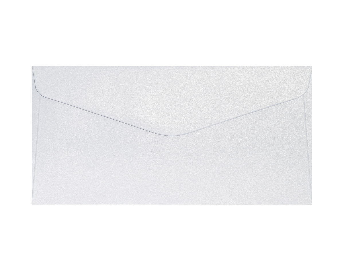 Koperta DL Pearl diamentowa biel 150g/10szt. Argo