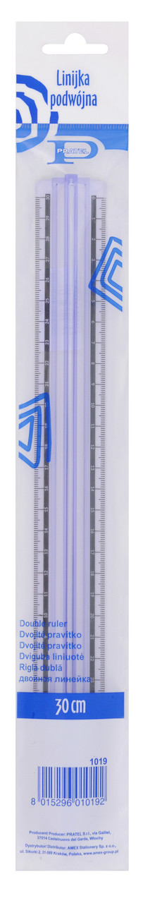 Linijka Pratel 30cm podwójna etui