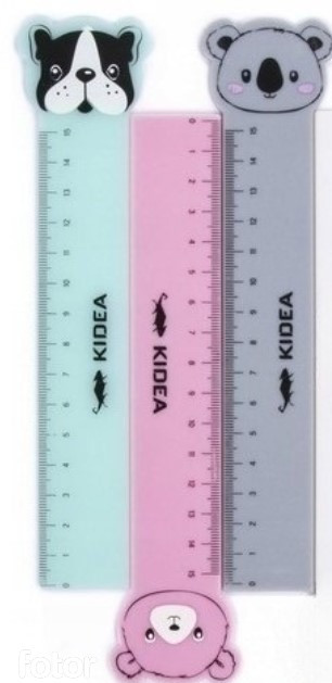 Linijka plstikowa dla dzieci 15cm Kidea mix wzorów