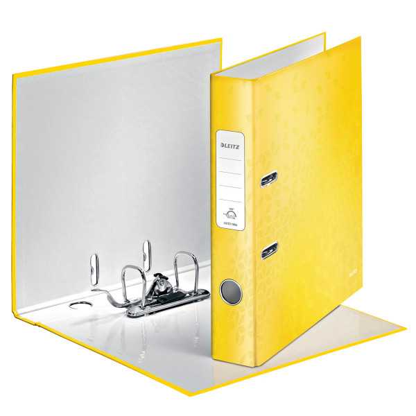 Segregator Leitz  A4/50 180° WOW laminowany żółty