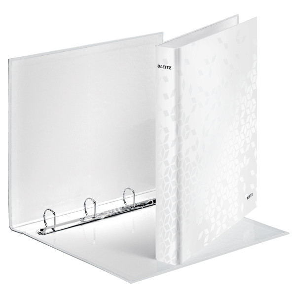 Segregator 4-ringowy A4/25 Leitz Wow laminowany biały