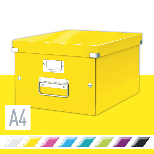 Pudełko do przechowywania A4 Leitz Click&Store WOW źółte