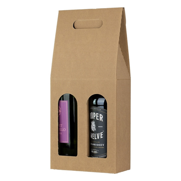 Pudełko na dwie butelki naturalne OP-PN-2 (1szt) Paw