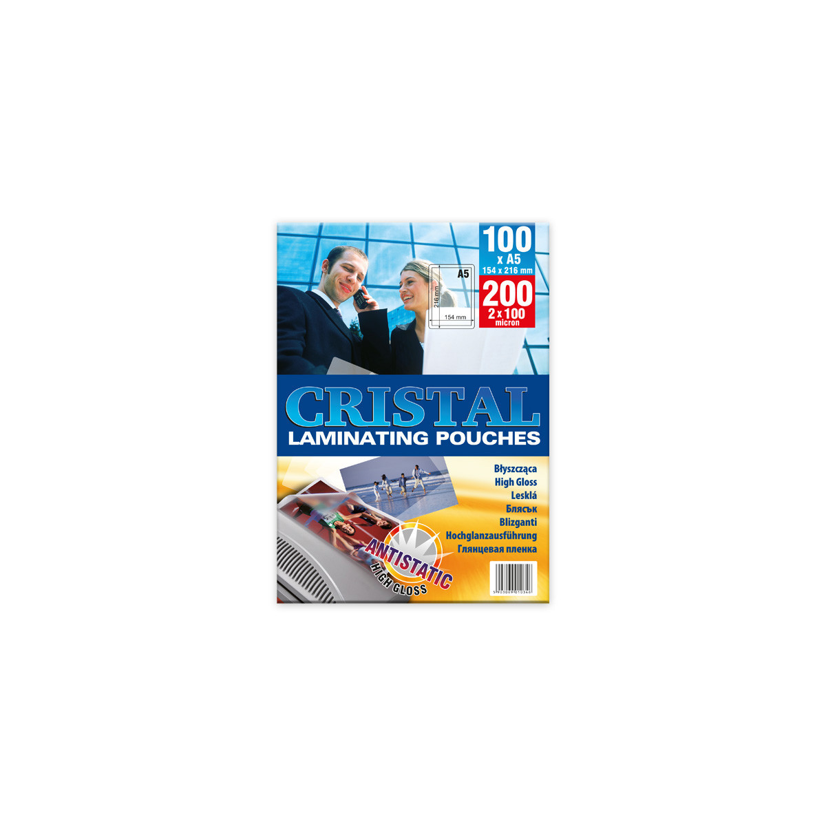 Folia laminacyjna błyszcząca A5 154x216 100mic. 100szt. Argo