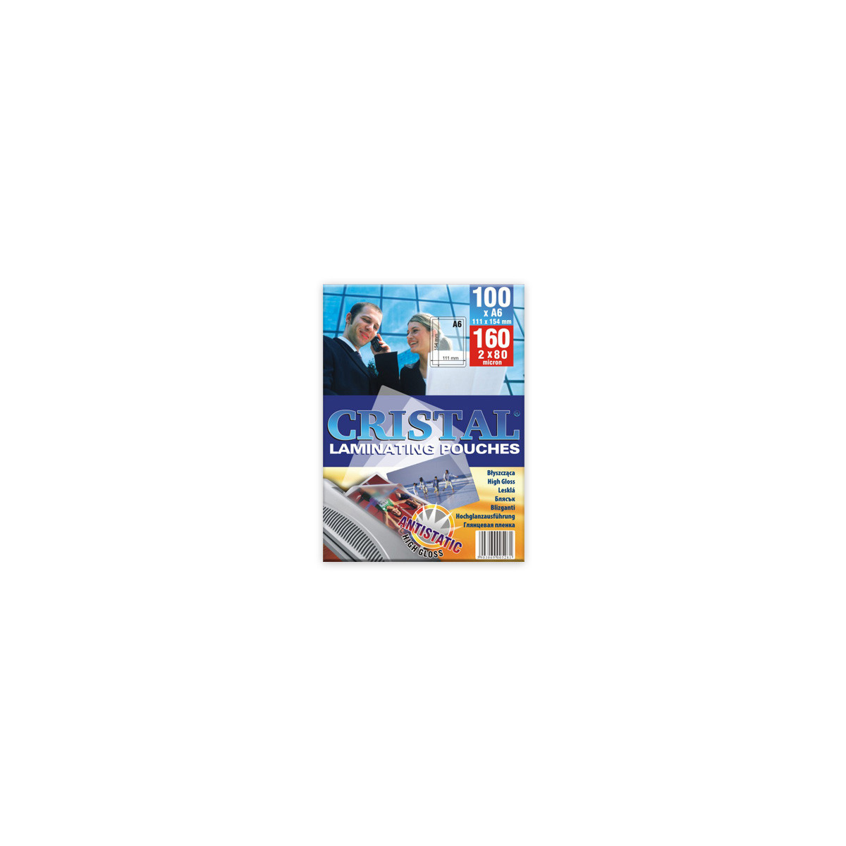 Folia laminacyjna błyszcząca A6 111x154 80mic. 100szt. Argo