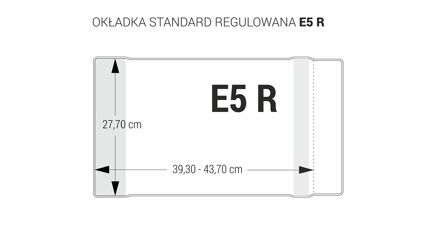 Okładka regulowana E5-277 bezbarwna (5szt) OZB5-48 Biurfol