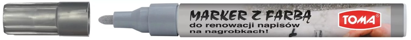 Marker z farbą do renowacji TO-448 Toma srebrny