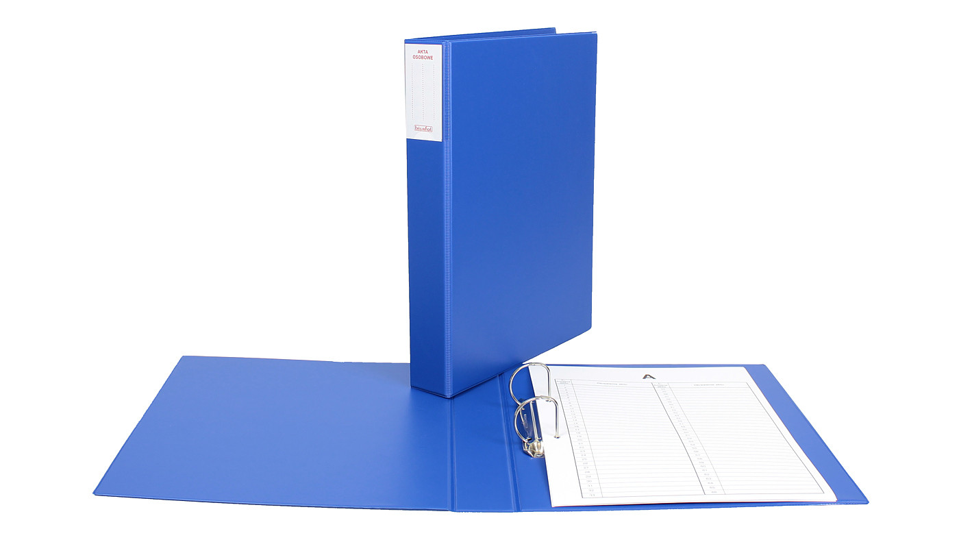 Segregator do akt osobowych 4,5cm 2r/D35 Biurfol niebieski
