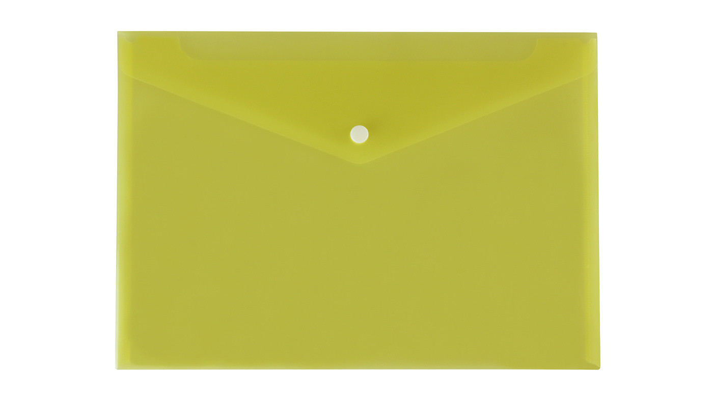 Teczka kopertowa A4 satynowa PP Biurfol żółta