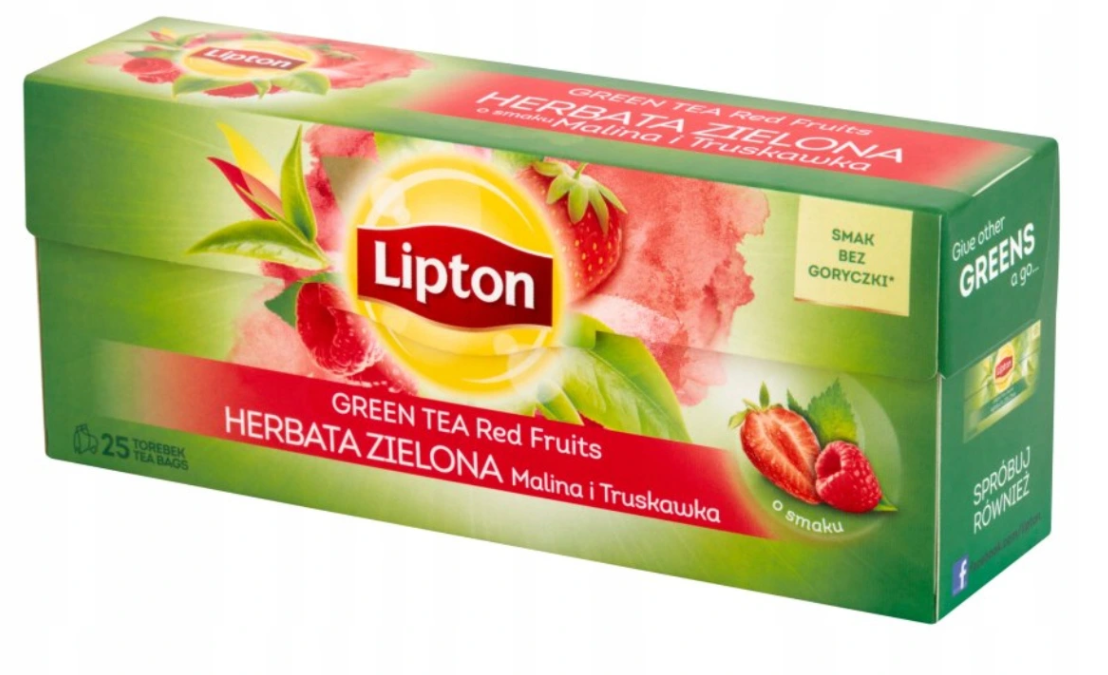 Herbata Lipton ziel. malina/truskawka 25TB