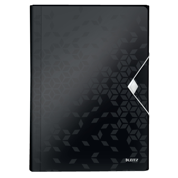 Teczka z 6 przegródkami A4 Leitz WOW czarna