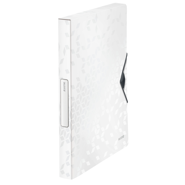 Teczka z gumką Leitz WOW PP 30mm biała