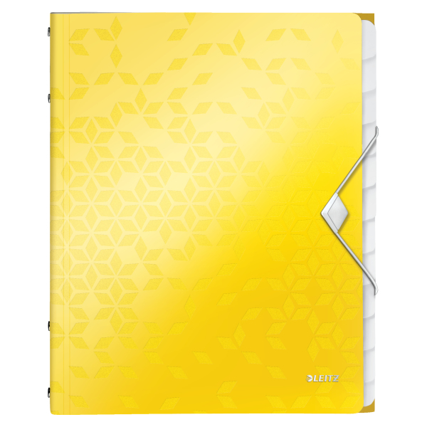 Teczka segregująca Leitz WOW 12 przekładek żółta