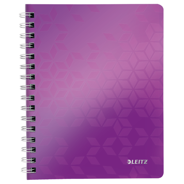 Kołonotatnik Leitz WOW A5/80k. fioletowy kratka