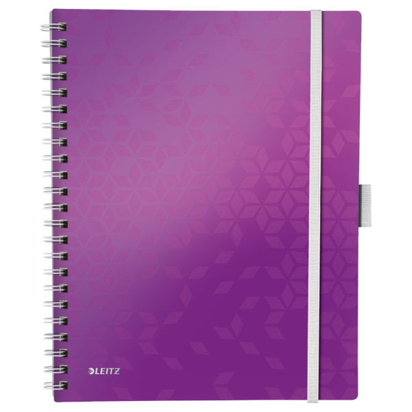 Kołonotatnik Leitz WOW Be Mobile A4/80k. fioletowy kratka