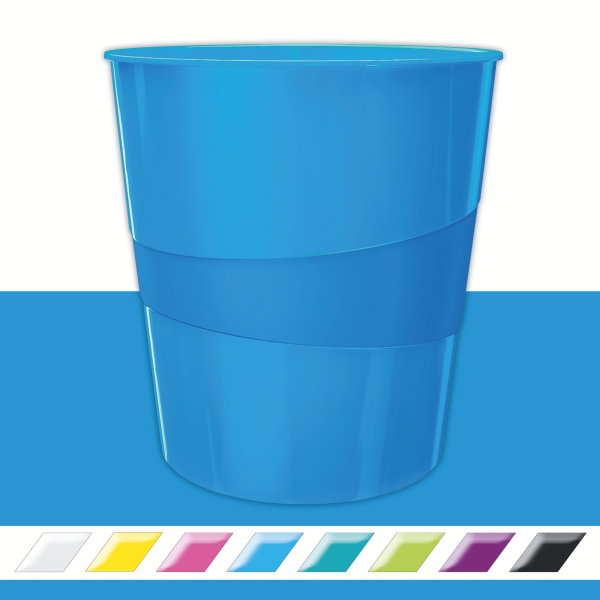 Kosz na śmieci Leitz WOW 15L niebieski