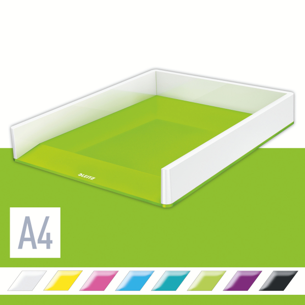 Półka na dokumenty Leitz Plus WOW biało/zielona