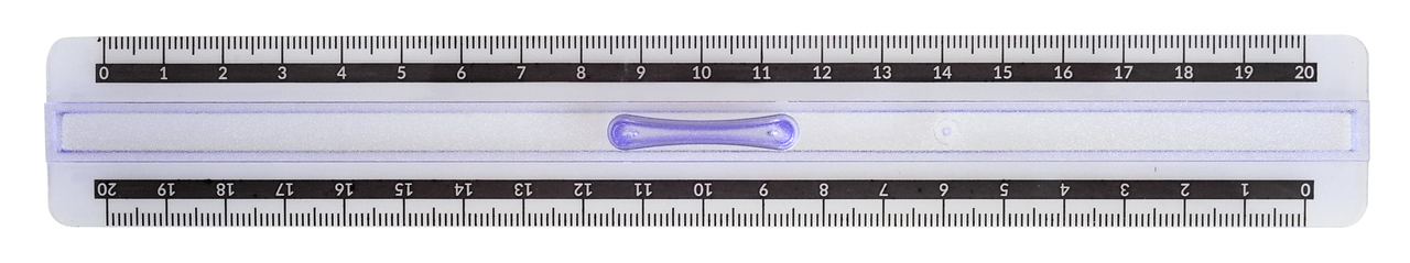 Linijka plastikowa 20cm dwustronna z uchwytem MemoBe Pratel