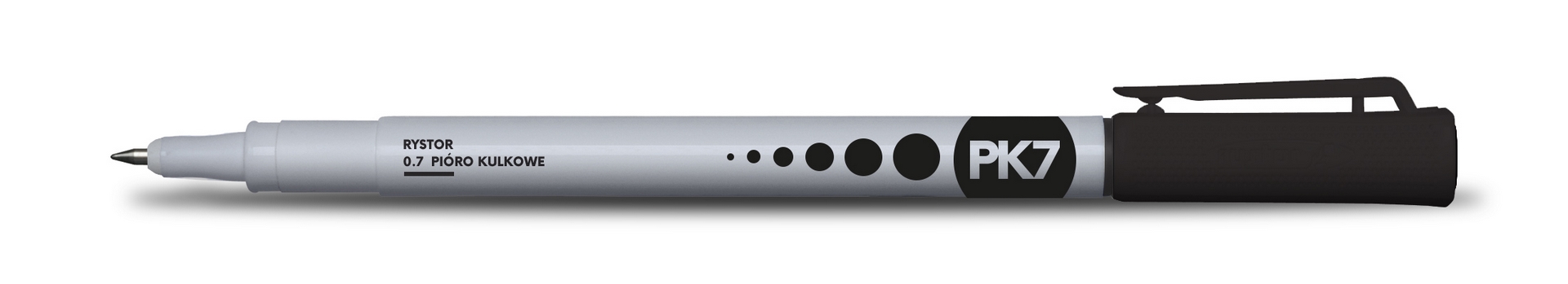 Pióro kulkowe 0,7mm czarne PK-07/A Rystor