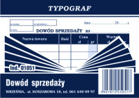 Dowód sprzedaży Typograf A7