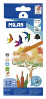 Kredki akwarelowe trójkątne Milan 12kol