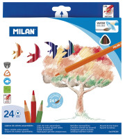 Kredki akwarelowe trójkątne Milan 24kol