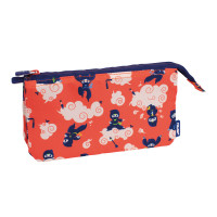 Piórnik 5 komorowy  NINJUTSU czerwony Milan