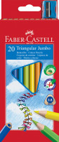Kredki ołówkowe Jumbo trójkątne 20 kolorów Faber Castell