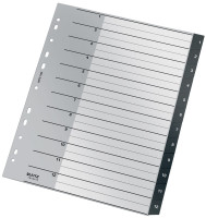 Przekładki A4 1-12 PP czarne Leitz Recycle