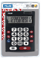 Kalkulator z dużymi klawiszami 12 pozycji, czarny, Milan