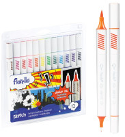 Pisak dwustronny Sketch 12 kolorów Fiorello