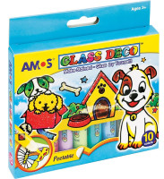 Farby witrażowe 10ml 10 kolorów Amos