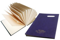 Teczka do podpisu A4/20k. harmonijkowa z okienkiem granatowa Warta