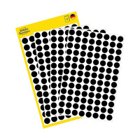 Etykieta biurowa Kropki (koła) śr. 8mm (416szt.) czarne 3009 Avery