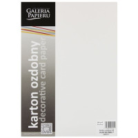 Karton ozdobny A4 (20) Płótno biały Argo 240g
