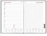 Kalendarz Aluminium Standard A4 tyg.z notesemA4TNB srebrny Wokół Nas