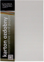 Karton ozdobny A4 (20) Diamond diamentowa biel Argo 230g