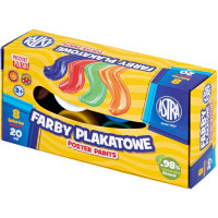 Farby plakatowe Astra 8 kolorów - 20 ml